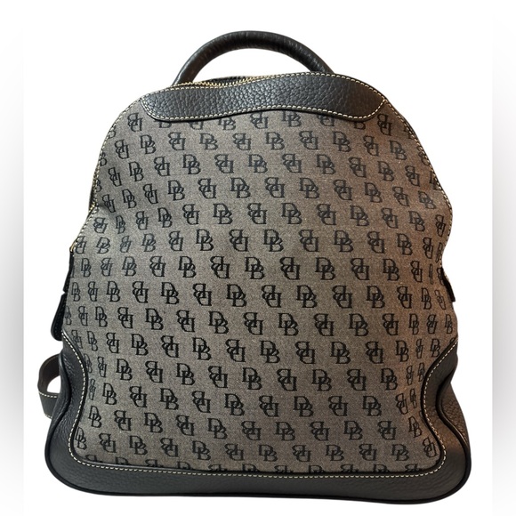 Dooney & Bourke Black Monogram Backpack - Picture 1 of 11